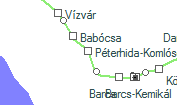 A vonalszakasz helye a térképen