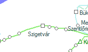A vonalszakasz helye a térképen