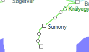 Sumony szolgálati hely helye a térképen