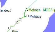 Mohács szolgálati hely helye a térképen