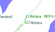 Mohács - MOFA Iparvágány szolgálati hely helye a térképen